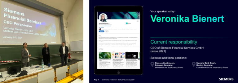 “CEO Perspective – Siemens Financial Services” – Gastvortrag von Siemens an der FAU Erlangen-Nürnberg