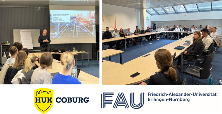 Mobilität im Wandel und die Bedeutung für die HUK-COBURG – Spannender Gastvortrag der HUK-COBURG an der FAU Erlangen-Nürnberg